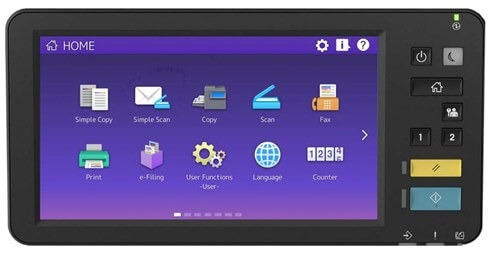 رابط کاربری دستگاه کپی توشیبا