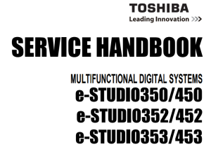 دفترچه راهنمای تعمیرات فتوکپی توشیبا Toshiba E-Studio 350 Digital Copier