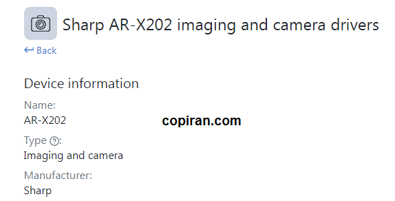 دانلود نصب پرینتر فتوکپی شارپ مدل AR-X202